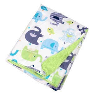 Manta de lana de Coral súper suave de poliéster 100%, manta de bebé con estampado Floral de alta calidad, tejida portátil - Product Image 1