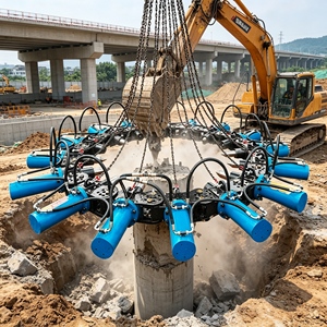 Démolisseur <span class=keywords><strong>de</strong></span> pieux à haute efficacité et faible bruit pour excavatrice, pour le démolissement du béton des fondations <span class=keywords><strong>de</strong></span> <span class=keywords><strong>barrages</strong></span> - Product Image 1