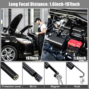 Endoscope avec lumière, caméra d'inspection HD 1080P, endoscope industriel étanche avec batterie de 4,3 pouces 2600 mAh, câble rigide - Product Image 2