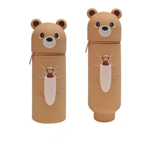 Panda Stitch Silicone Pencil Case Telescopic Pen Holder Large Capacity Foldable Stationery Pouch Kids Pencil Box - Product Image 5