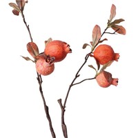 Arrangement floral artificiel style Wabi-sabi avec fleurs séchées, grenade et fruits séchés, centre de table en plastique