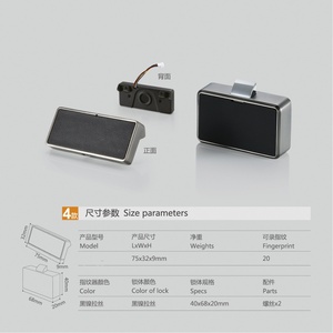Steel <b>Modern</b> Fingerprint Furniture Lock for Drawer <b>Shoe</b> <b>Cabinet</b> Wardrobe-Easy Installation - Product Image 2