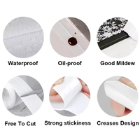 Bande d'étanchéité flexible autocollante EONBON pour cuisine, salle de bain, douche, sol, mur et joint