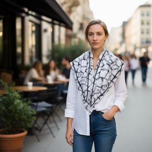 Sciarpa triangolare multifunzionale 135x60 cm, accessorio di moda per donne e uomini - Product Image 3