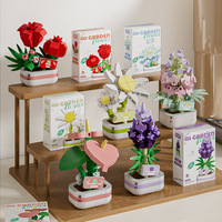 S3-S11 Blocs de construction de fleurs de tournesol éternelles réalistes, jouet éducatif compatible en plastique pour les 14 ans et plus, 100-300 pièces