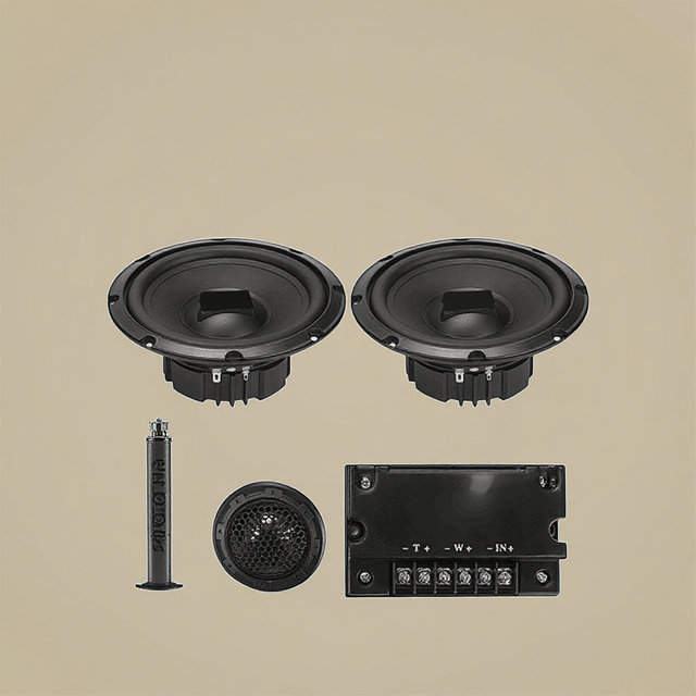 High-End Focal Car Speakers 6.5 Inch 3-Way Component System with Aluminum Tweeter and Bass Boost