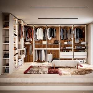 BALOM Customized Modern Luxury Walk in Closet Wardrobe System Custom Wooden <b>Bedroom</b> Furniture Cabinet With Free 3D Design - Product Image 2