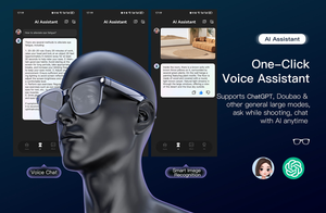 แว่นตาอัจฉริยะ Heycyan L801 AI รุ่นใหม่ พร้อมกล้อง 8MP พิกเซล ถ่ายวิดีโอ ถ่ายภาพ 4GB WiFi รองรับ AI ChatGPT แปลภาษา แว่นกันแดด - Product Image 2