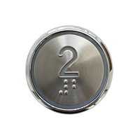 Base de bouton de sol en acier inoxydable pour ascenseur ELEVORO, neuve, moderne, pour usage hospitalier, avec garantie d'un an et conception de modèle 3D