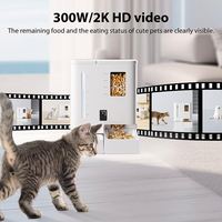 Distributeur automatique de nourriture pour chat de qualité supérieure, 2 en 1, fontaine à eau et nourriture pour animaux de compagnie, contrôle par application Wifi, distributeur intelligent programmable avec caméra