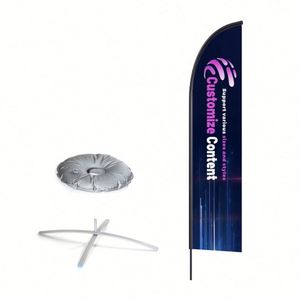 Bandera de Plumas Personalizable con Logotipo, Promocional, Cualquier Tamaño y Diseño, Asta de Fibra de Vidrio, Base con Bolsa de Agua, Resistente a Roturas - Product Image 1