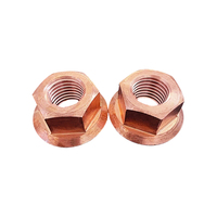 Écrou à bride hexagonale en cuivre pur M4 M5 M6 M8 M10 M12 M14 M16, écrou à bride en cuivre rouge, joint d'étanchéité pour connexion électrique