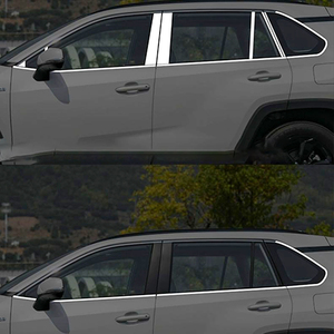 2008-2013 <span class=keywords><strong>pour</strong></span> Toyota <span class=keywords><strong>pour</strong></span> Corolla accessoires extérieurs garniture chromée autocollants de voiture géométriques en acier inoxydable <span class=keywords><strong>pour</strong></span> RAV4 2008-2020 étape - Product Image 4