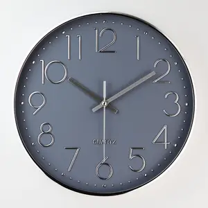 Настенные часы, деревянные бесшумные, не тикающие, современные минималистичные, для гостиной, 12 дюймов