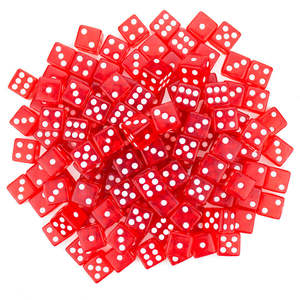 Dés 100 rouges de qualité supérieure de 16mm pour vos jeux de dés préférés - Product Image 3