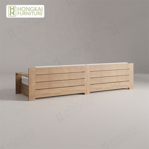 Conjunto de Sofá de Jardín de <span class=keywords><strong>Madera</strong></span> de Teca, Muebles de Exterior, Sofá de <span class=keywords><strong>Madera</strong></span> Maciza y Mesa de Centro, Conjunto de Sofá Seccional de Teca Paito - Product Image 5