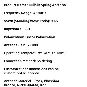 Antenne hélicoïdale 315/433/915 MHz pour TPMS et IoT - Antenne NB-IoT, compatible 5G, antenne de capteur de pression des pneus intégrée - Product Image 3