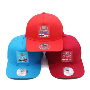 Gorra Trucker de 5 Paneles de Tela de Poliéster de Color Brillante Personalizada con Adhesivo de Goma con Logotipo, Gorras Unisex para Niños y Adultos - Product Image 1