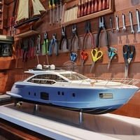 Artisanat en plastique fait à la main mettant en vedette Sunseeker Princess Autres marques de yacht Cadeau nautique personnalisé 75cm Riva Yacht Ship Model