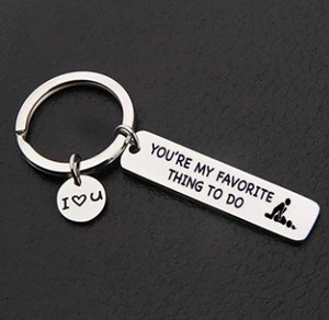 Porte-clés amusants, breloques pour couples, porte-clés avec initiales, merci pour tous les orgasmes, porte-clés avec initiales A-Z, porte-clés sexy pour la Saint-Valentin - Product Image 4