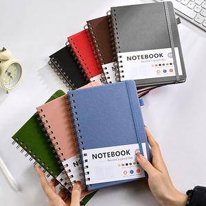 Cuaderno de tapa dura de cuero PU con costuras, 100 hojas, con logotipo personalizado, UV, para la escuela, negocios, trabajo, ideal como regalo promocional. - Product Image 1