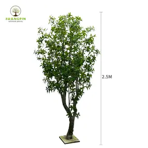 Künstliche japanische Andromeda Pieris Japonica Stielpflanzen Grünblätter Latex greifbare grüne Pflanzen für Indoor und Outdoor