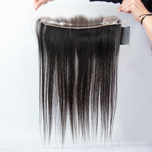 ท็อปเปอร์ผมแท้ 100% สีดำธรรมชาติจากโรงงาน ขนาด 12x2 นิ้ว พร้อม HD Lace Hairline  โซลูชั่นที่ดีที่สุดสำหรับปัญหาผมบางบริเวณไรผม สำหรับผู้หญิง - Product Image 5