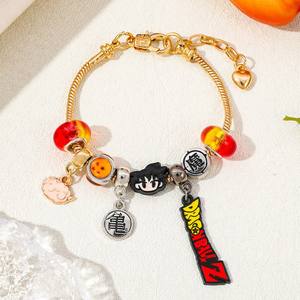 Bracelets à breloques unisexes mignons en alliage de zinc, style dessin animé, anime, <span class=keywords><strong>Dragon</strong></span> Saiyan Goku Piccolo, chaîne à maillons tendance - Product Image 5