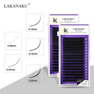 ขนตาปลอม Lakanaku พรีเมียม 0.05 C0.05 D0.07 C0.07 D แบบผสม 8-168 มม. ธรรมชาติ นุ่ม ทำมือ สำหรับมืออาชีพ - Product Image 2