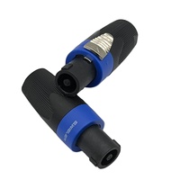 Adaptateur de prise de haut-parleur 4 broches, prise audio/vidéo, broche en cuivre, verrouillage, connecteur Speakon mâle 4 pôles, compatible avec Neutrik NLT4FXX