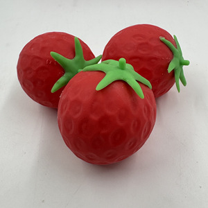 Jouet de décompression transfrontalier en plastique souple en forme de fraise, à rebond lent, pour jeunes et étudiants - Product Image 5