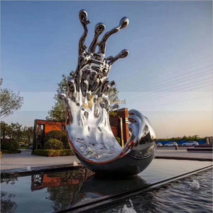 M116 316 Art Déco Flèche en Acier Inoxydable Sculpture Dynamique Imperméable et Durable Art Extérieur - Product Image 1