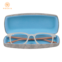 Étui rigide pour lunettes en cuir PU texturé, boîte de rangement pour lunettes optiques avec logo personnalisé, pour lunettes de soleil