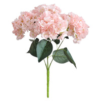 Buket Hydrangea Sutra Buatan 5 Tangkai Ukuran Besar Daun Dekorasi Pernikahan Rangkaian Bunga Injeksi Dekorasi Rumah Pesta