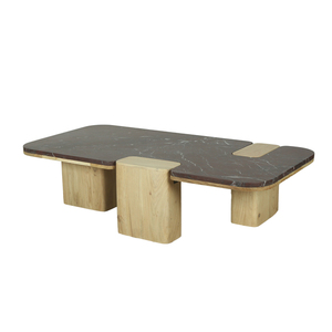 Table basse en bois d'acacia massif de luxe, design minimaliste, table centrale pour salon, chambre à coucher, meubles en bois naturel durable - Product Image 3