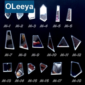 Strass en acrylique OLeeya ultra-brillants, plus de 35 couleurs, à dos plat, effet miroir, à coudre, avec trous, pour vêtements de danse - Product Image 1