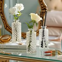 Petits vases maigres transparents modernes pour la décoration de fête de mariage et de bureau à domicile