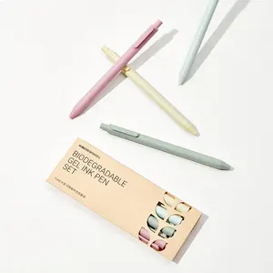 Stylos à encre Gel écologique RTS KACO, 0.5mm, pointe Fine, 4 couleurs, ensemble de stylos, accessoires scolaires, stylos à encre