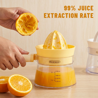 Huishoudelijke keukenhulp citruspers BPA-vrij plastic handpers sinaasappel citroen fruitsap extractor met maatbeker