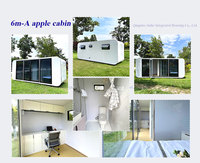Maison préfabriquée modulaire en acier Apple Cabin avec installation rapide pour bureau de jardin, entrepôt, atelier, ou utilisation à distance