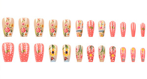 24 Uds Ballet Press on Nails Medium Spring Flower Butterfly Nail <span class=keywords><strong>Tips</strong></span> Adecuado <span class=keywords><strong>para</strong></span> manos, pies y <span class=keywords><strong>cuidado</strong></span> <span class=keywords><strong>de</strong></span> <span class=keywords><strong>uñas</strong></span> - Product Image 6