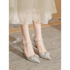Sandali Eleganti con Tacco Alto e Cinturino Posteriore per Donna, <span class=keywords><strong>Scarpe</strong></span> da Cerimonia per la <span class=keywords><strong>Sposa</strong></span> - Product Image 6