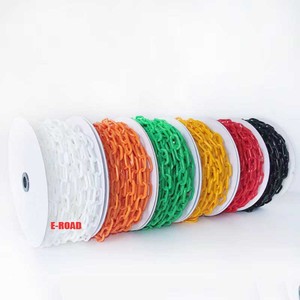 6mm 8mm 10mm blanc noir jaune <span class=keywords><strong>rouge</strong></span> vert décoratif routier sécurité circulation chaînes en <span class=keywords><strong>plastique</strong></span> lien de barrière - Product Image 1