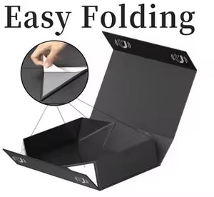 Siyah Premium Renkler Özel Manyetik Açılır Kutu Lüks Ürünler Parfüm Hediye Kutusu Düğün Hediyesi Pahalı Mücevher Ambalaj Kutusu - Product Image 4