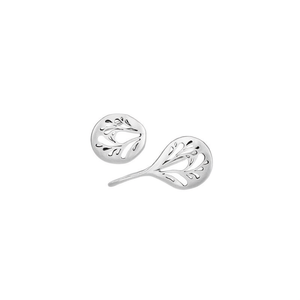 Elegant 925 Silver <b>Stud</b> <b>Earrings</b> Women's Minimalist Plant Design White Gold Color Everyday Wear <b>Fine</b> Jewelry - Product Image 1
