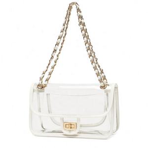 Bolso de mano transparente de PVC para mujer con cadena Bolso transparente - Product Image 4