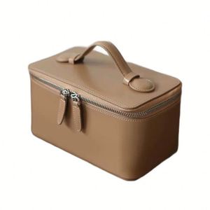 Luxury PU Leather Makeup Bag Large Capacity Travel Cosmetic Organizer <b>Box</b> with Handle - Product Image 1