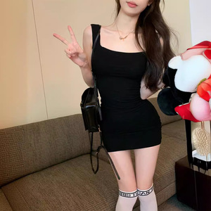 Light Blue Halter Bodycon Dress Tight Waist Short Summer Party Dress Casual Style Solid Color Women's Fashion - Product Image 4