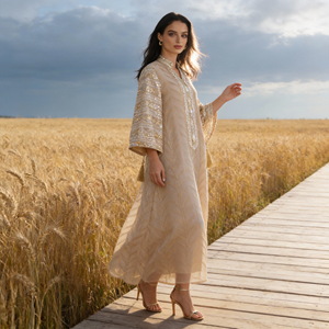 Robe Abaya en Polyester Brodé de Luxe, Nouveau Style Tendance pour Femmes Musulmanes, Fournisseur en Gros OEM ODM Personnalisé - Product Image 3