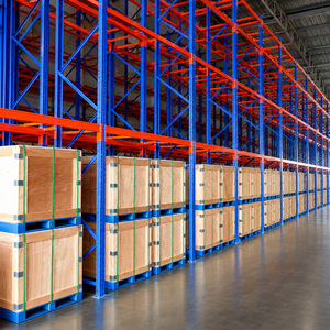 Estanterías Industriales para Almacenamiento en Almacenes, Estanterías para Paletas, Acero Q235B para Centros <span class=keywords><strong>de</strong></span> Almacenamiento en Frío con Refuerzo Vertical Robusto - Product Image 1